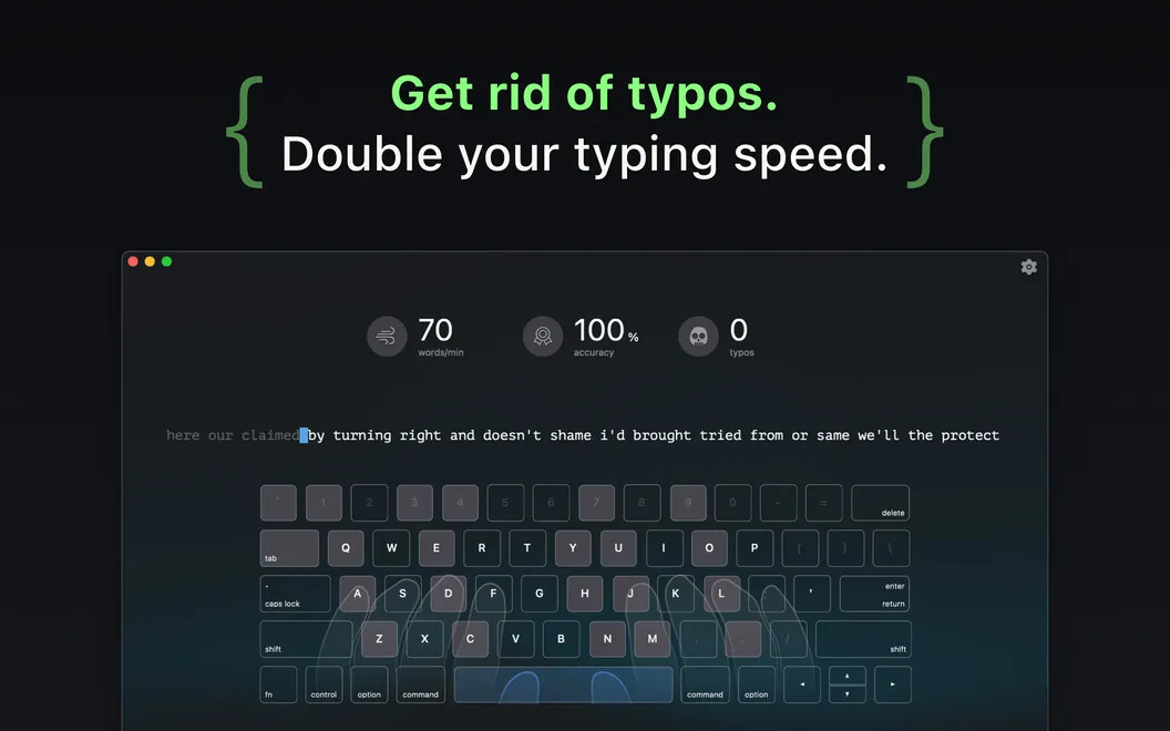 KeyKey Typing Tutor screenshot 1
