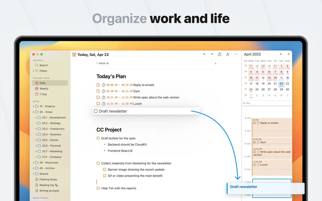 NotePlan screenshot 3
