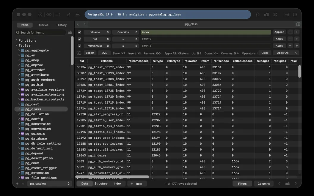 TablePlus screenshot 2