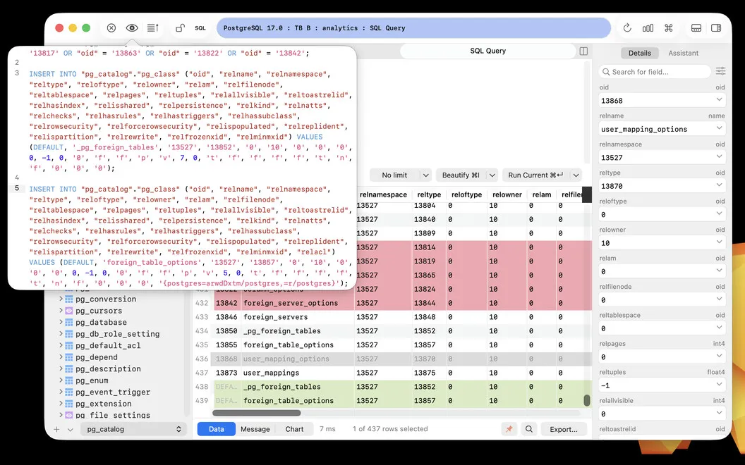 TablePlus screenshot 4