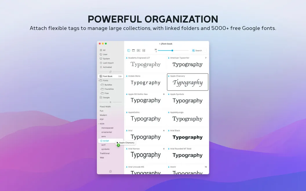 Typeface screenshot 2