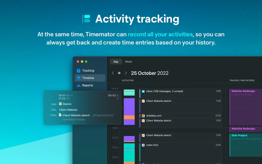 Timemator screenshot 2