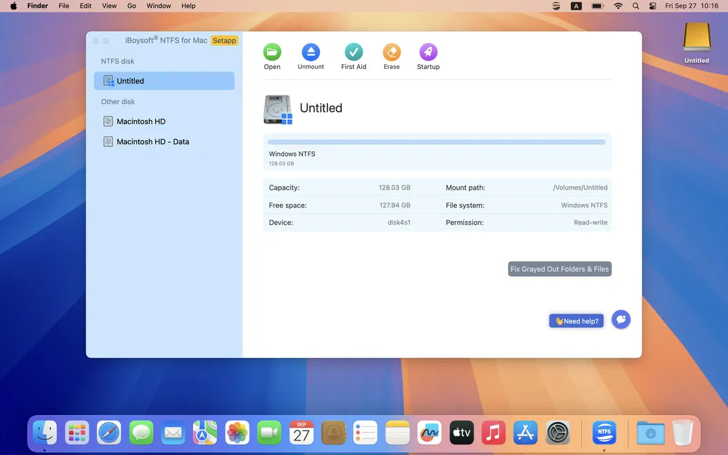 iBoysoft NTFS for Mac screenshot 1