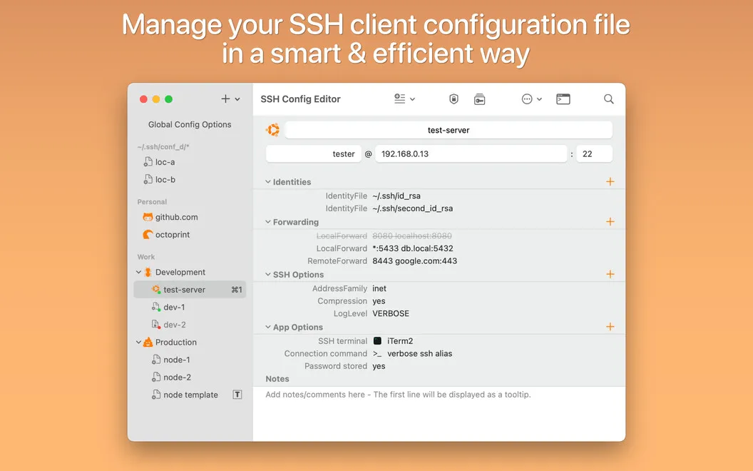 SSH Config Editor screenshot 1