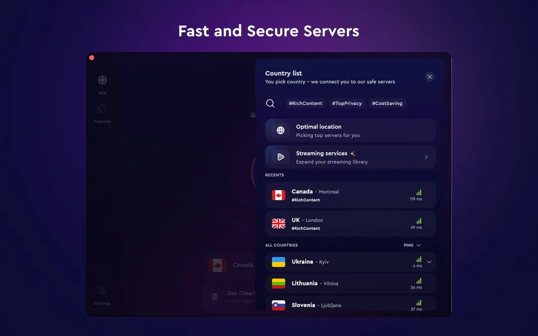 ClearVPN screenshot 2