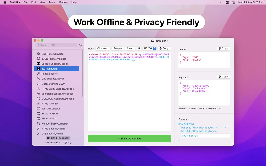 DevUtils screenshot 2