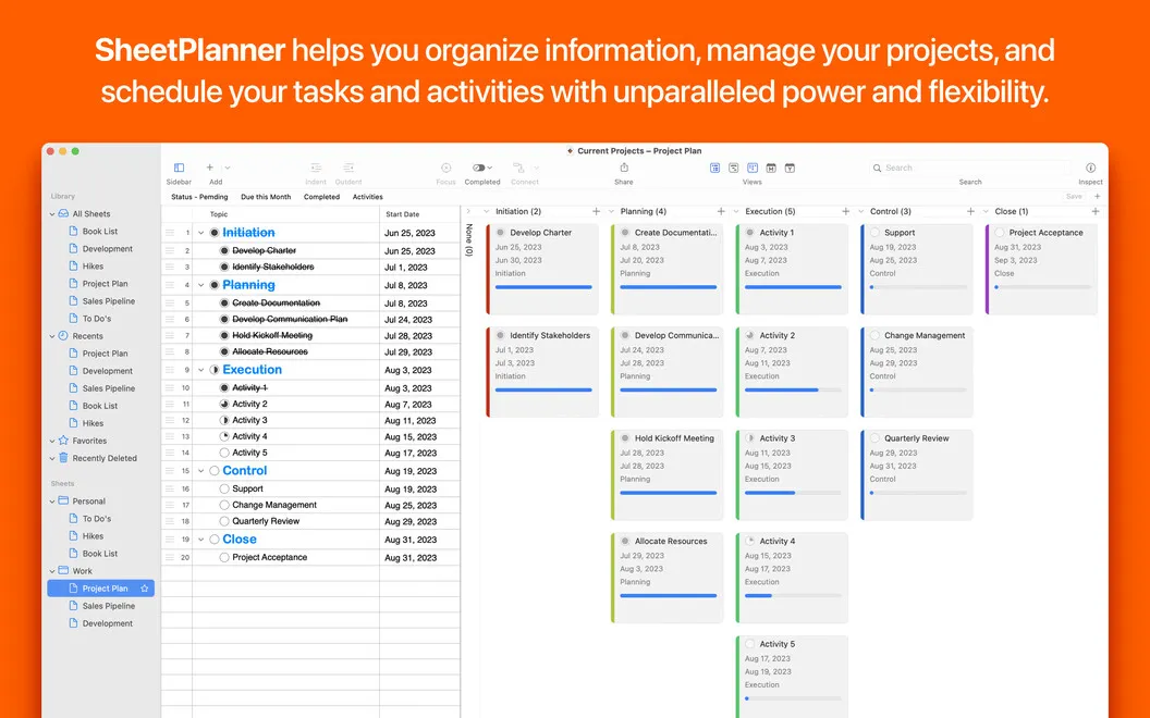 SheetPlanner screenshot 1