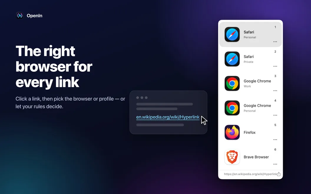 OpenIn screenshot 1