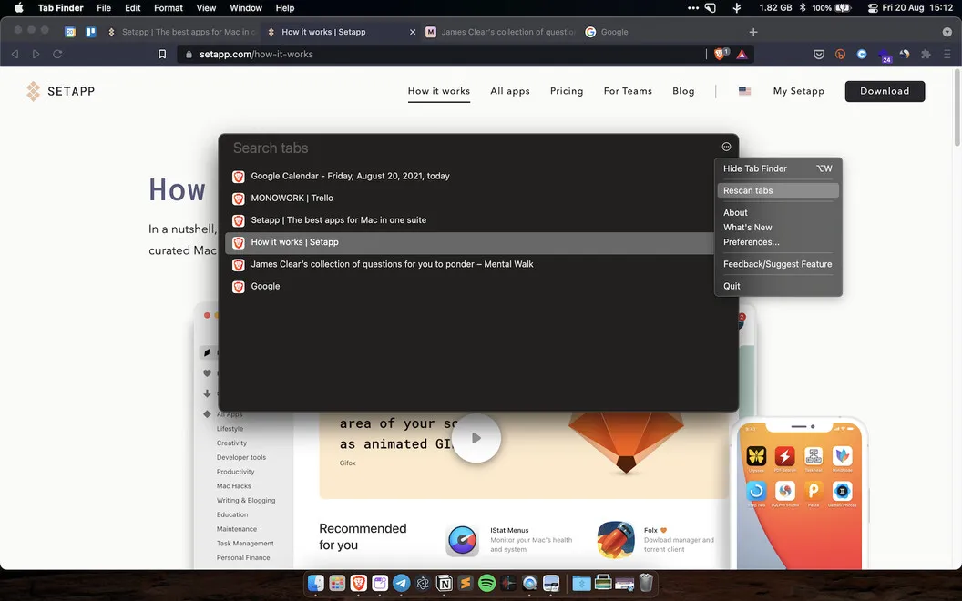 Tab Finder screenshot 3