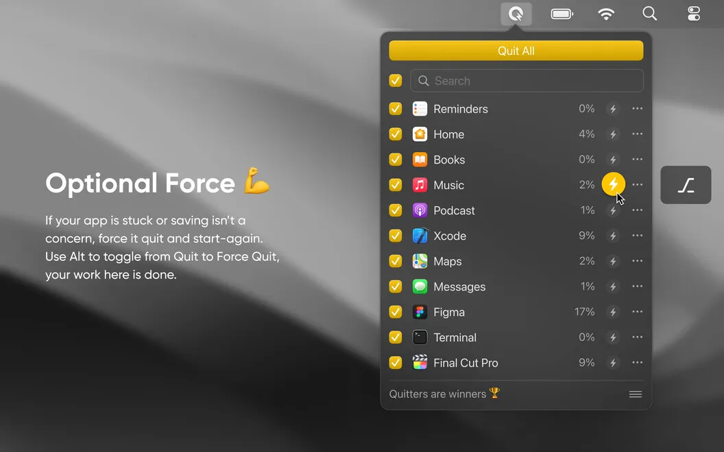 QuitAll screenshot 2