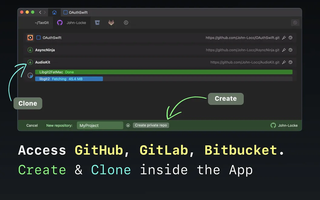 TaoGit screenshot 2