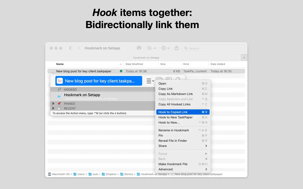 Hookmark screenshot 2