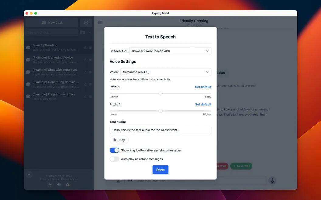 TypingMind screenshot 5