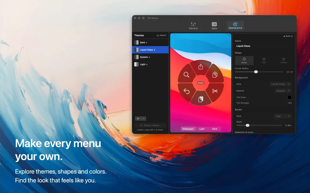 Pie Menu screenshot 4