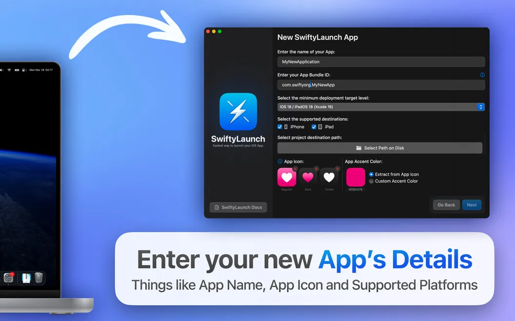 SwiftyLaunch screenshot 2