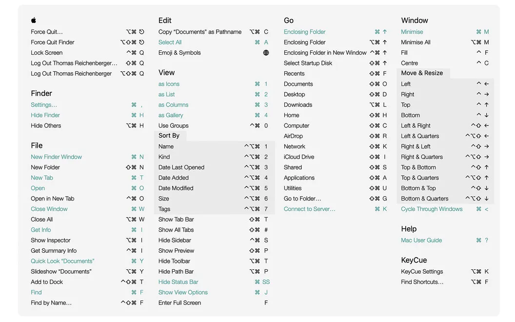 KeyCue screenshot 1