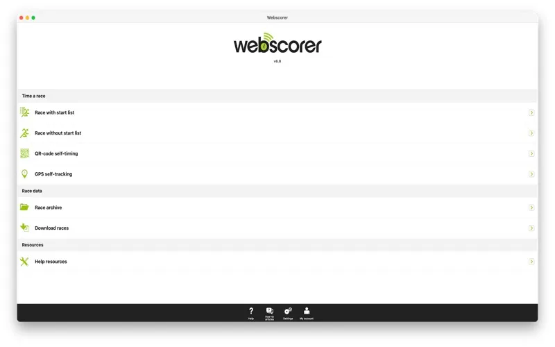 Webscorer Race and Lap Timer screenshot 1