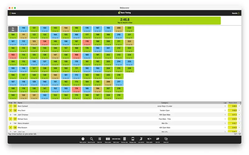 Webscorer Race and Lap Timer screenshot 4