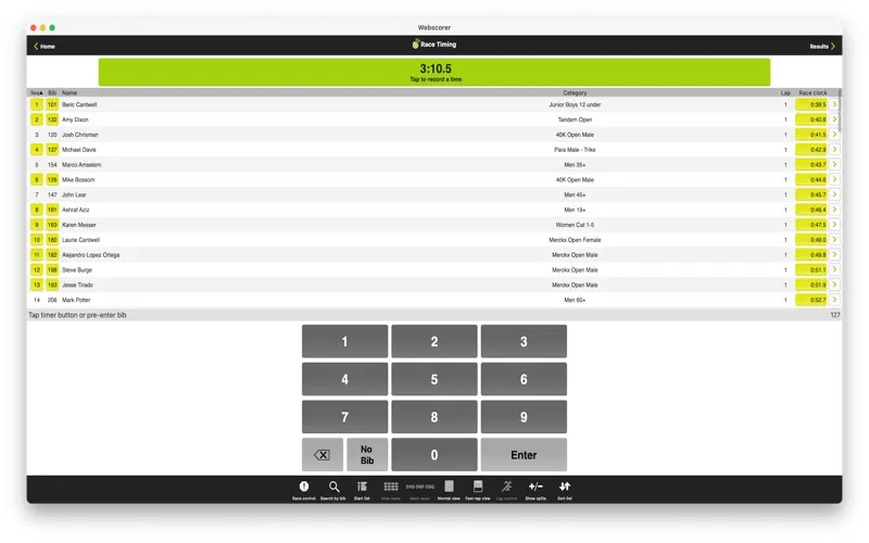 Webscorer Race and Lap Timer screenshot 6