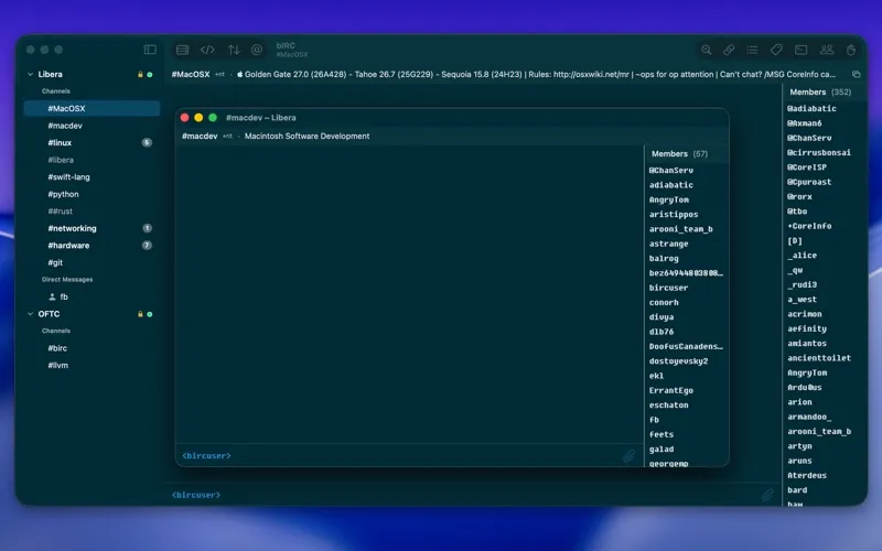 bIRC screenshot 3