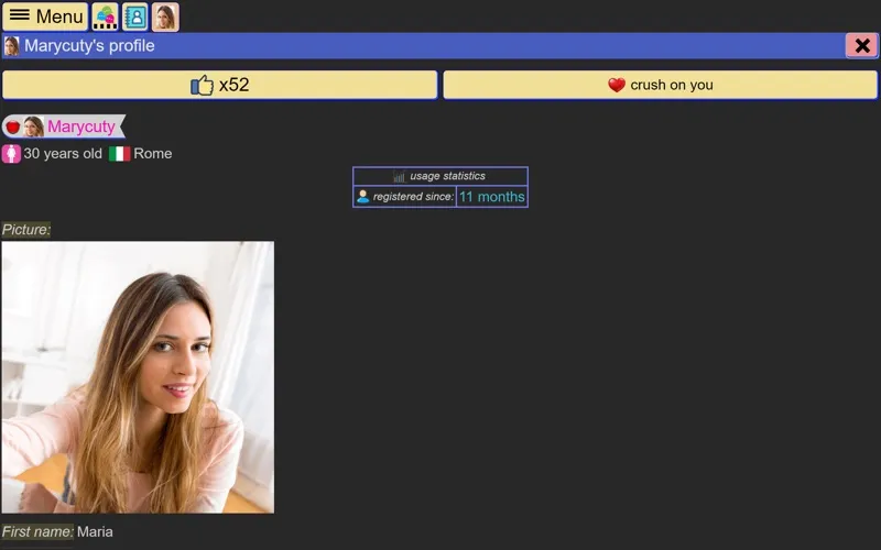 Love chat screenshot 1