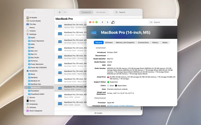 Mactracker screenshot 1