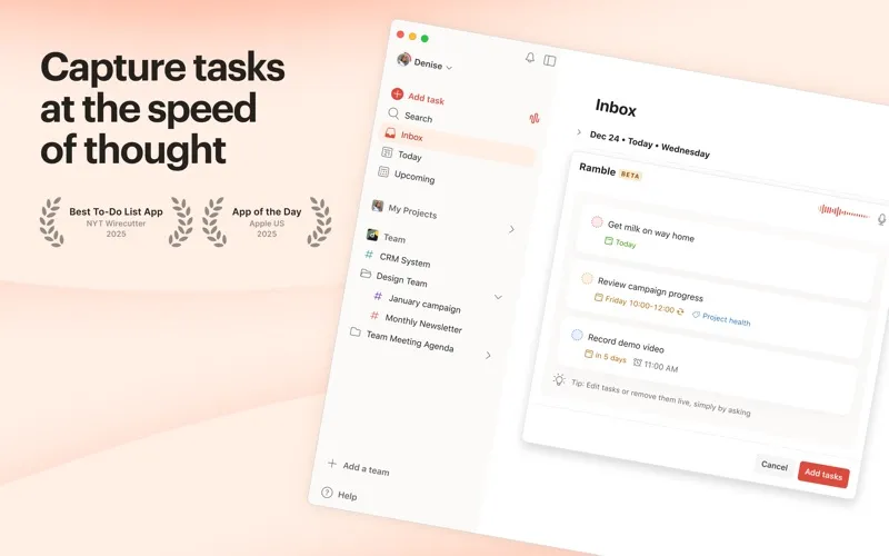 Todoist screenshot 1