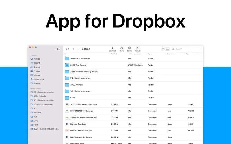 Documents for Dropbox screenshot 1