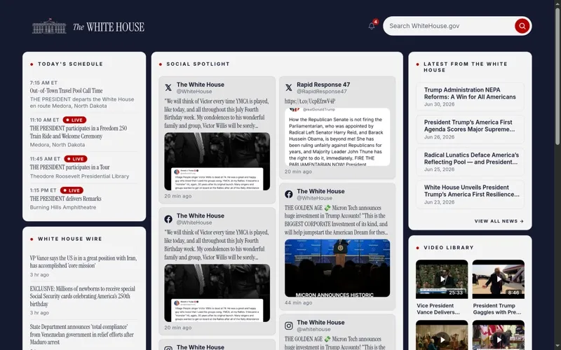 The White House Extension screenshot 4