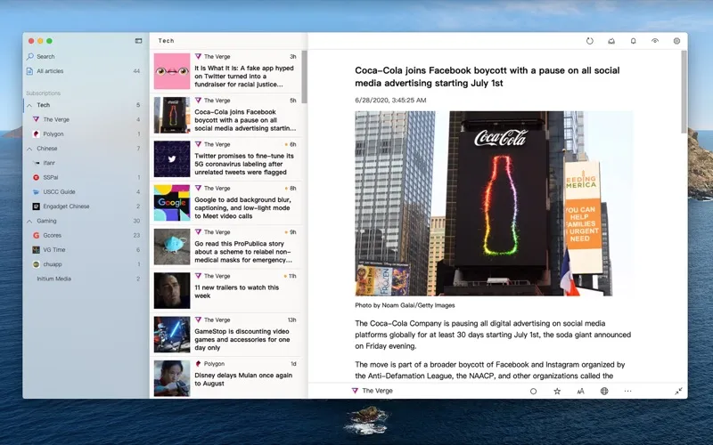 Fluent Reader screenshot 3