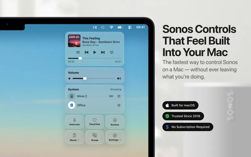 Menu Bar Controller for Sonos screenshot 1