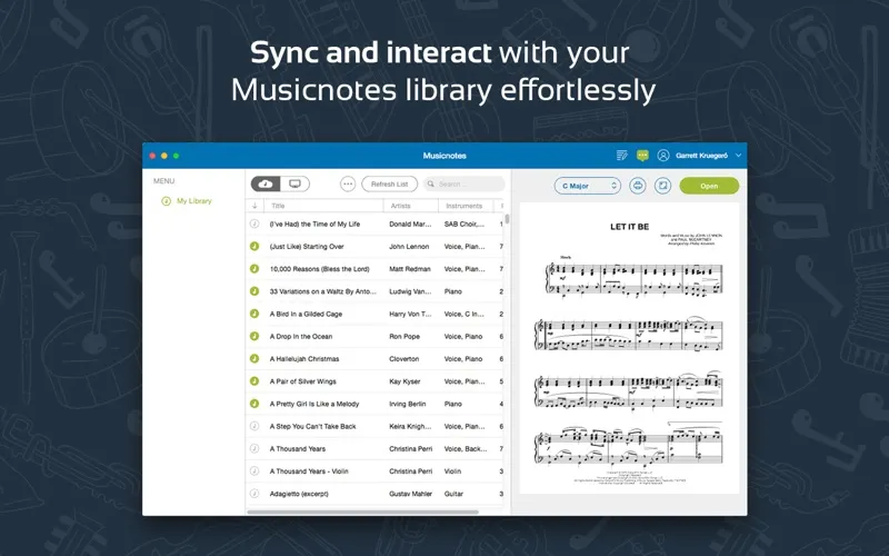 Musicnotes Sheet Music Player screenshot 1