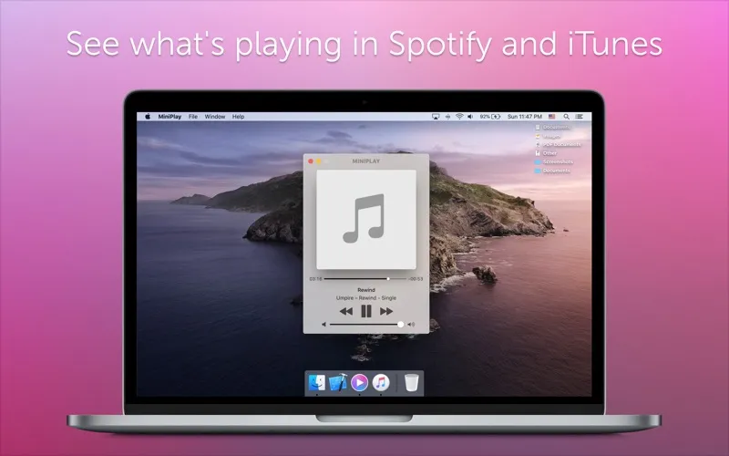 MiniPlay for Spotify & iTunes screenshot 1