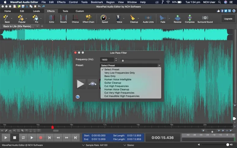 WavePad Audio Editor screenshot 2