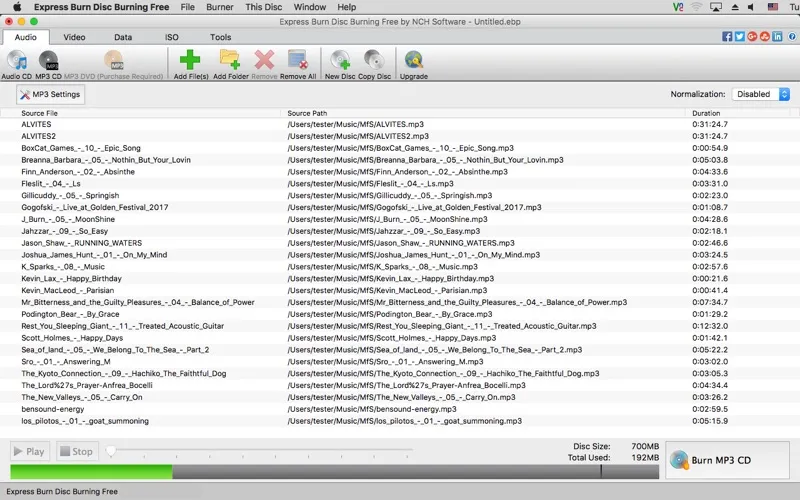 Express Burn Disc Burner screenshot 1