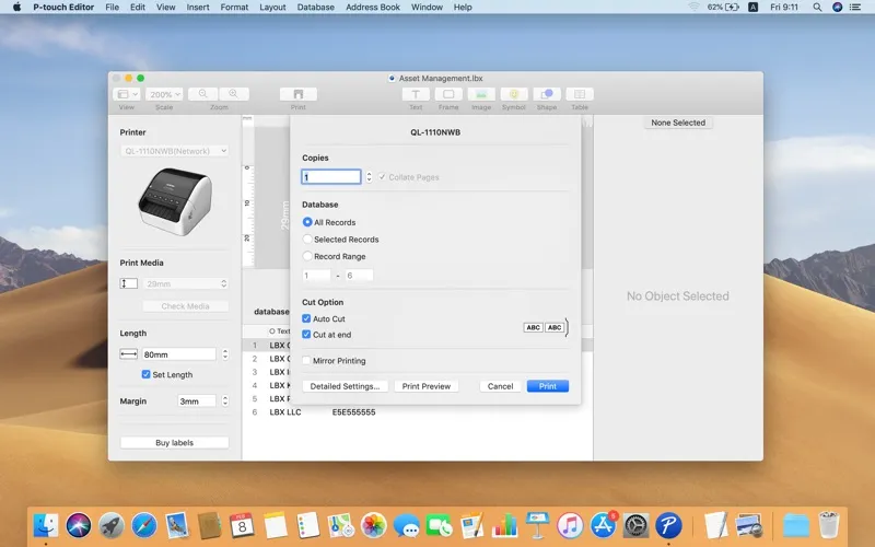 Brother P-touch Editor screenshot 5