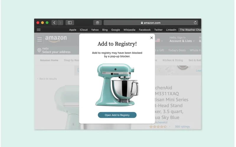 Add to MyRegistry.com Button screenshot 3