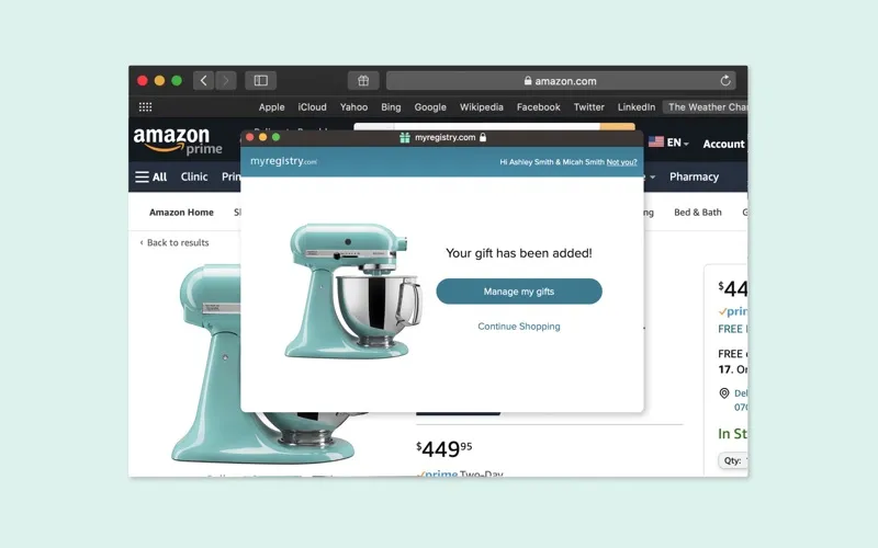 Add to MyRegistry.com Button screenshot 5
