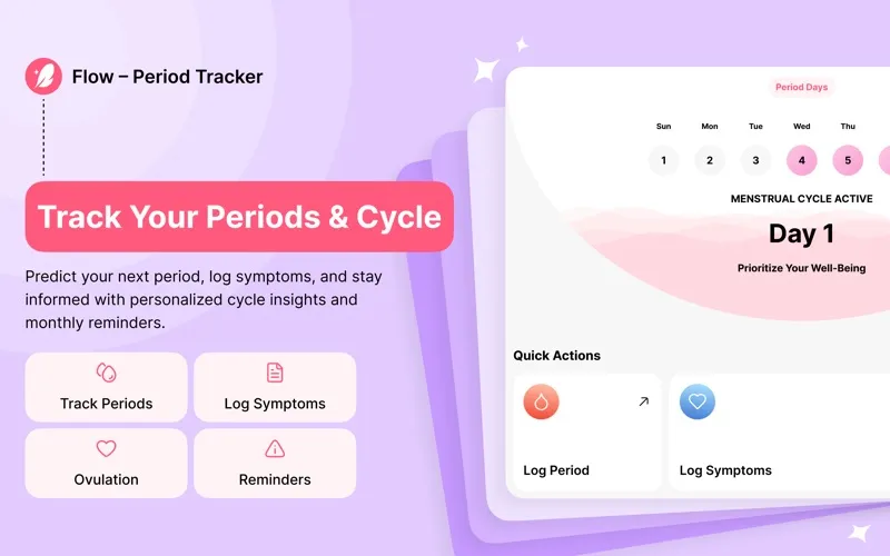 Flow Cycle & Period Tracker screenshot 1