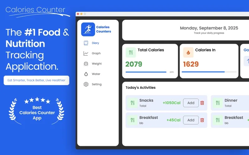 Calorie Counter Diet Tracker screenshot 1
