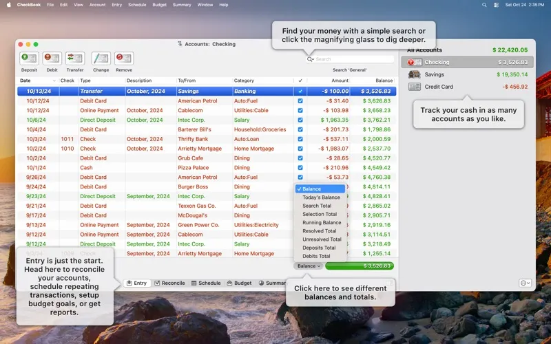 CheckBook 3 screenshot 2