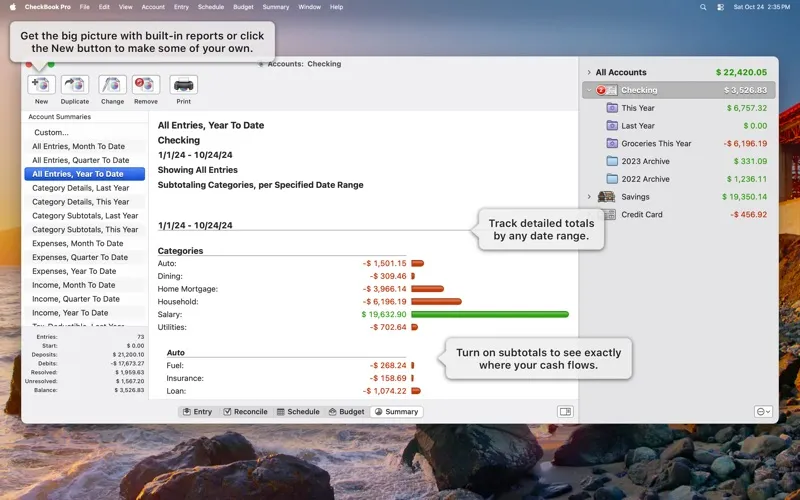 CheckBook Pro 3 screenshot 5