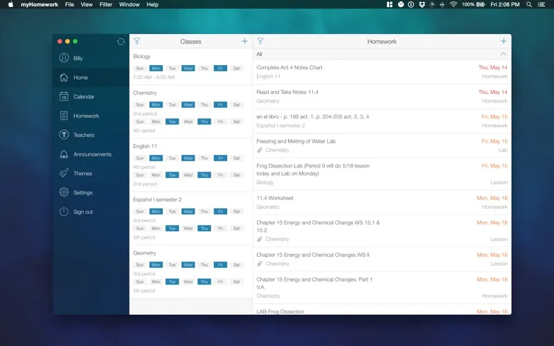 myHomework Student Planner screenshot 1