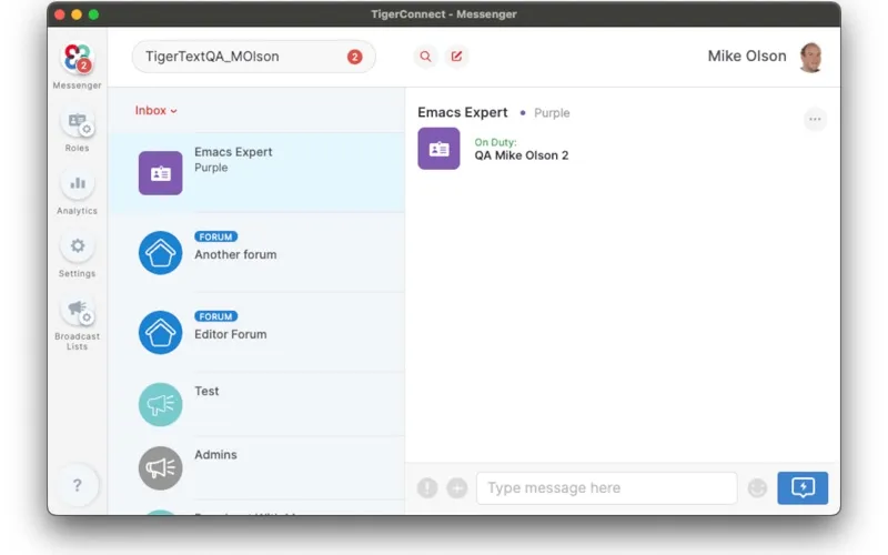 TigerConnect for Desktop screenshot 1