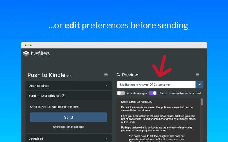 Push to Kindle for Safari screenshot 4