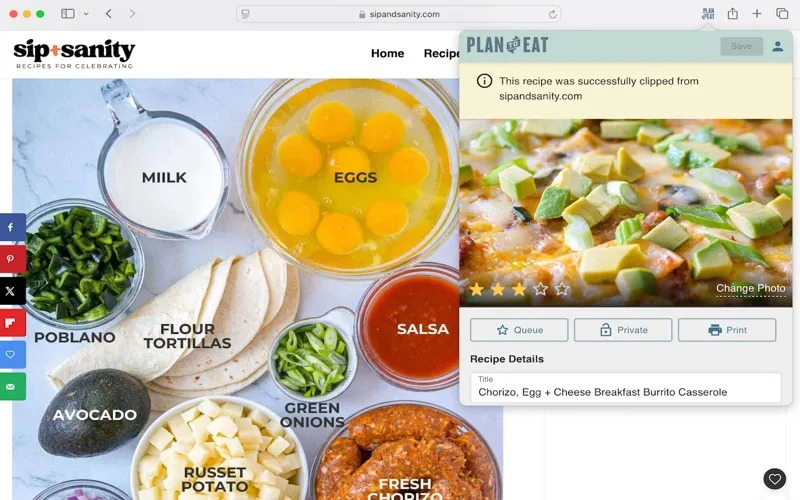 Plan To Eat Recipe Clipper screenshot 1