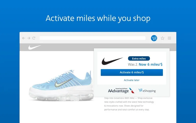 AAdvantage eShopping Button screenshot 2