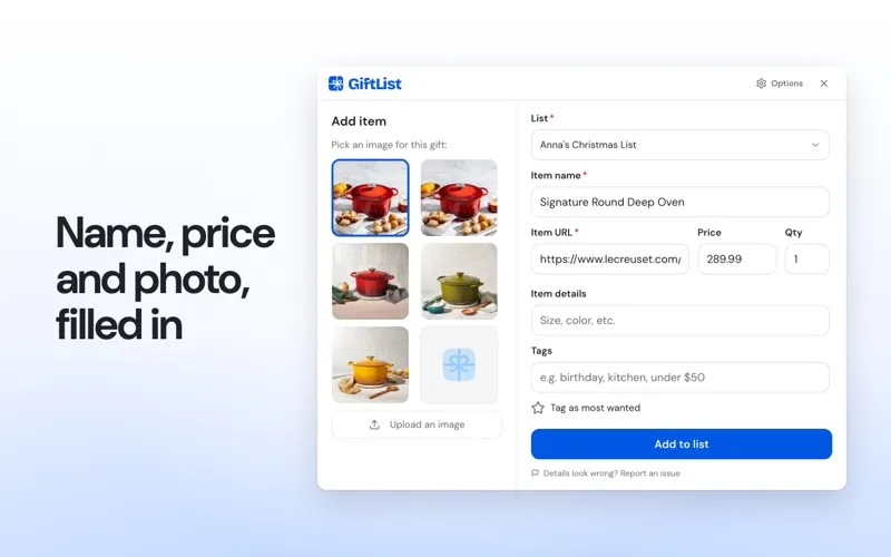 Add to GiftList Button screenshot 3