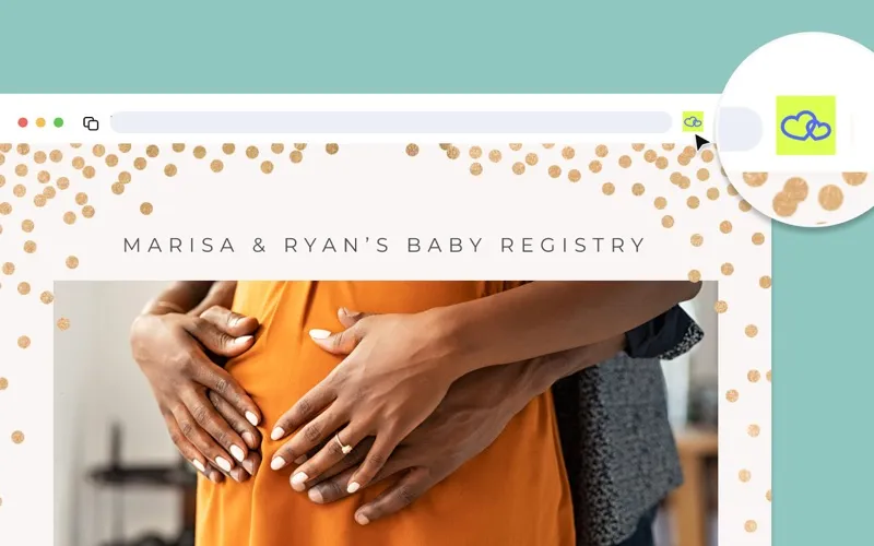 Add to Zola Baby Button screenshot 1