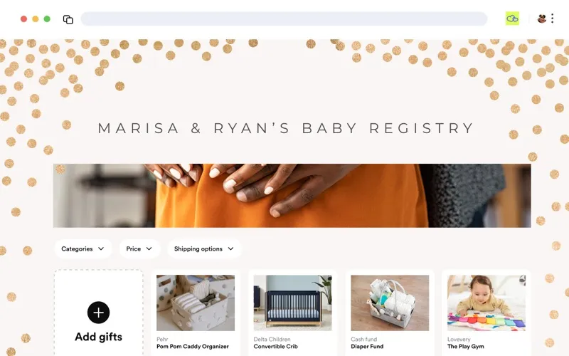 Add to Zola Baby Button screenshot 4